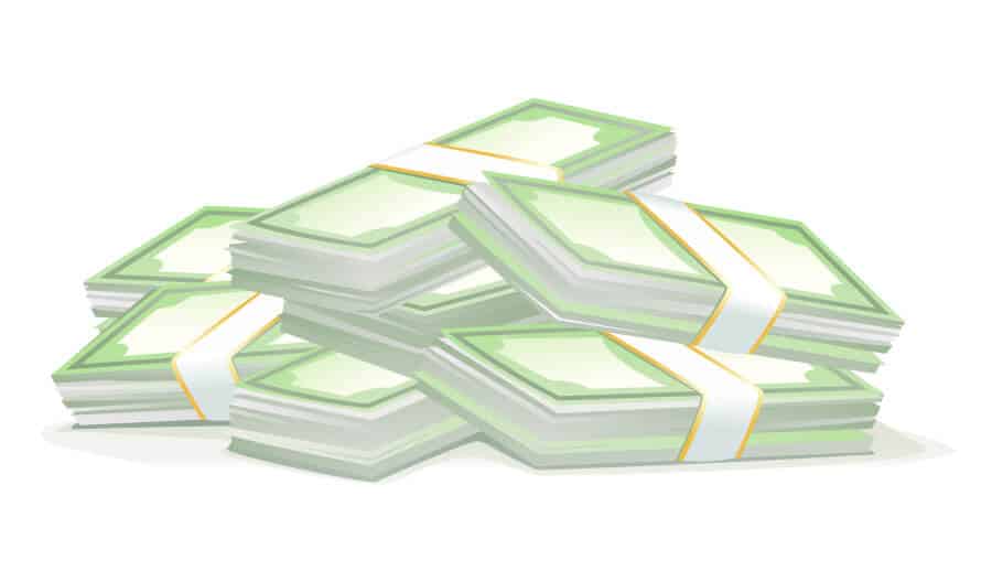 Big Bundles Of Money Isolated Illustration, Cash Money Stacks Co