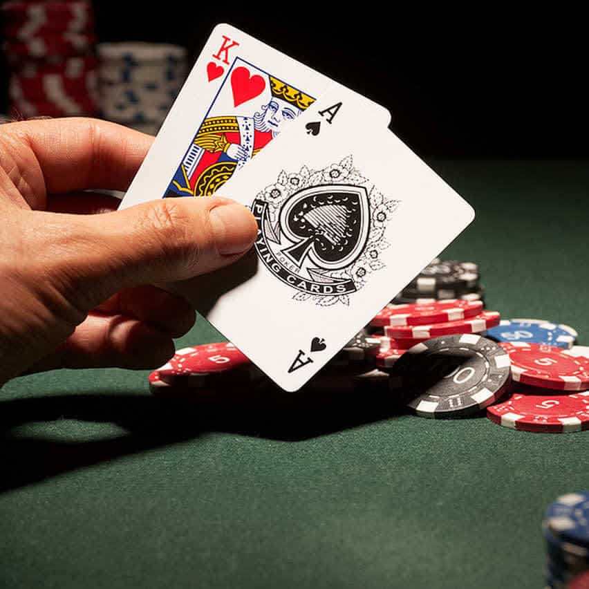 blackjack hand of cards