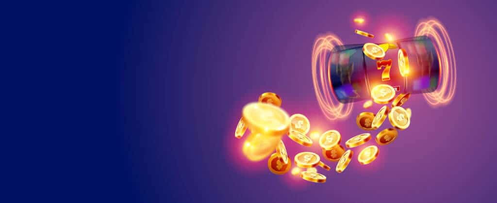 jackpot slot spinning and paying out coins