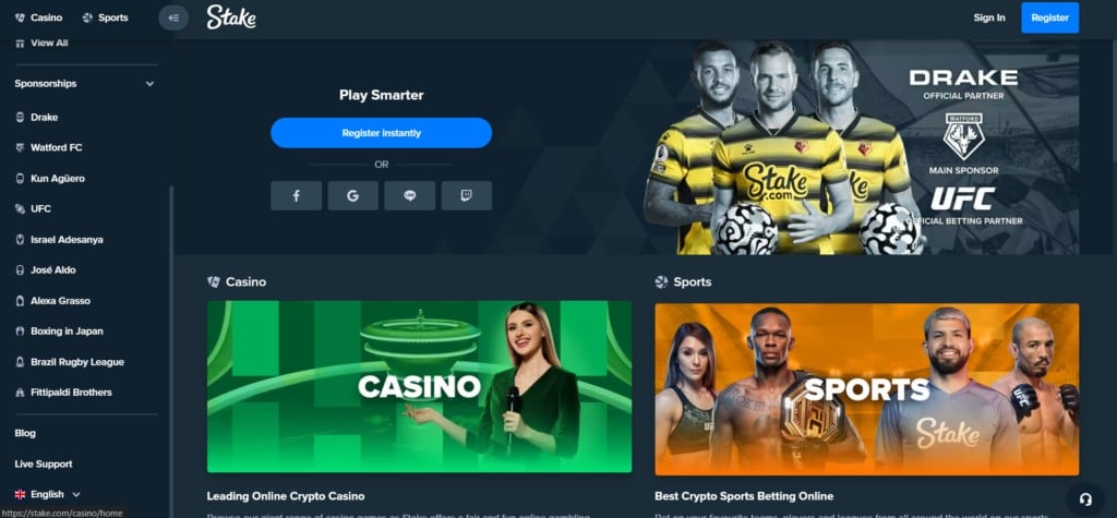 Stake.com Desktop 