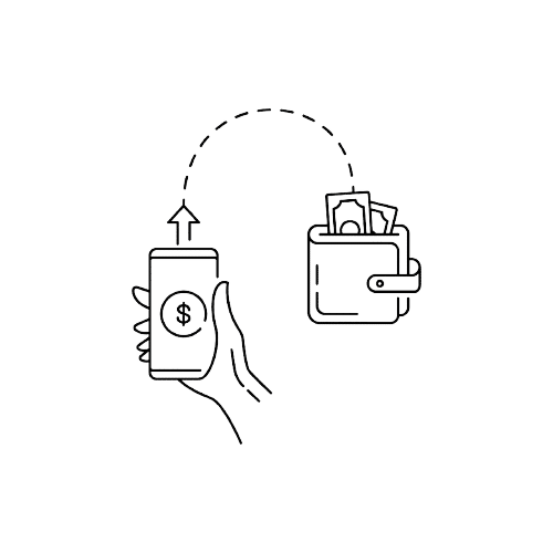 online withdrawal icon