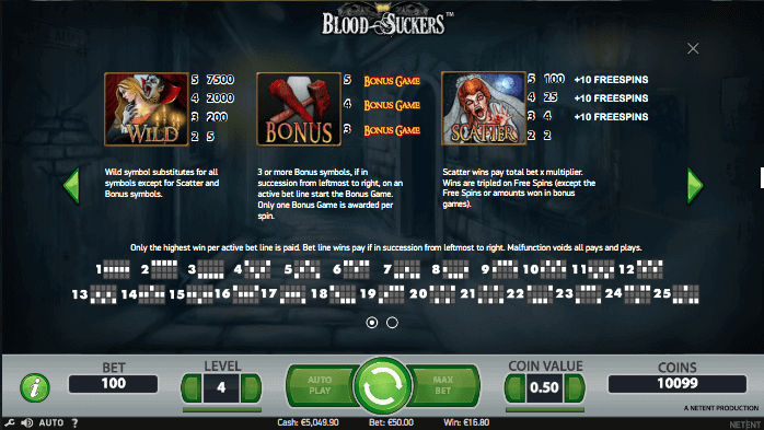 bloodsuckers slot free spins min
